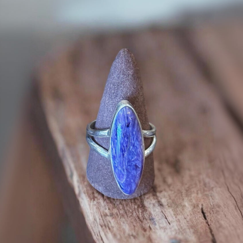 Charoite Sterling Silver Ring