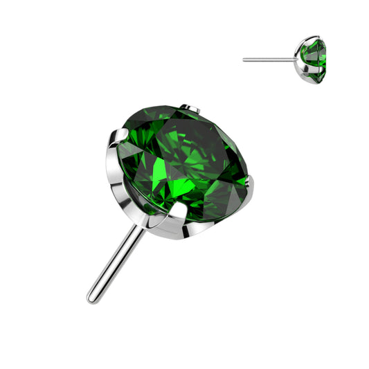 Starlight Gem – 2mm Threadless Top - Green