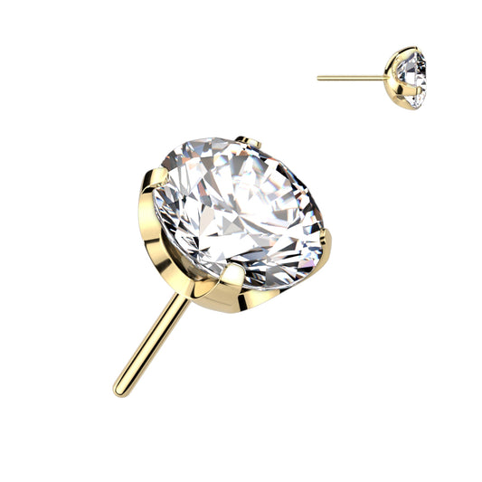 Starlight Gem – 2mm Threadless Top - Gold