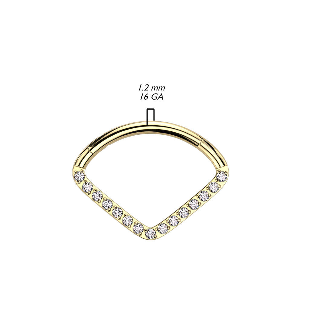 Vega Shine – Titanium Hinged Segment Ring 16g 10mm