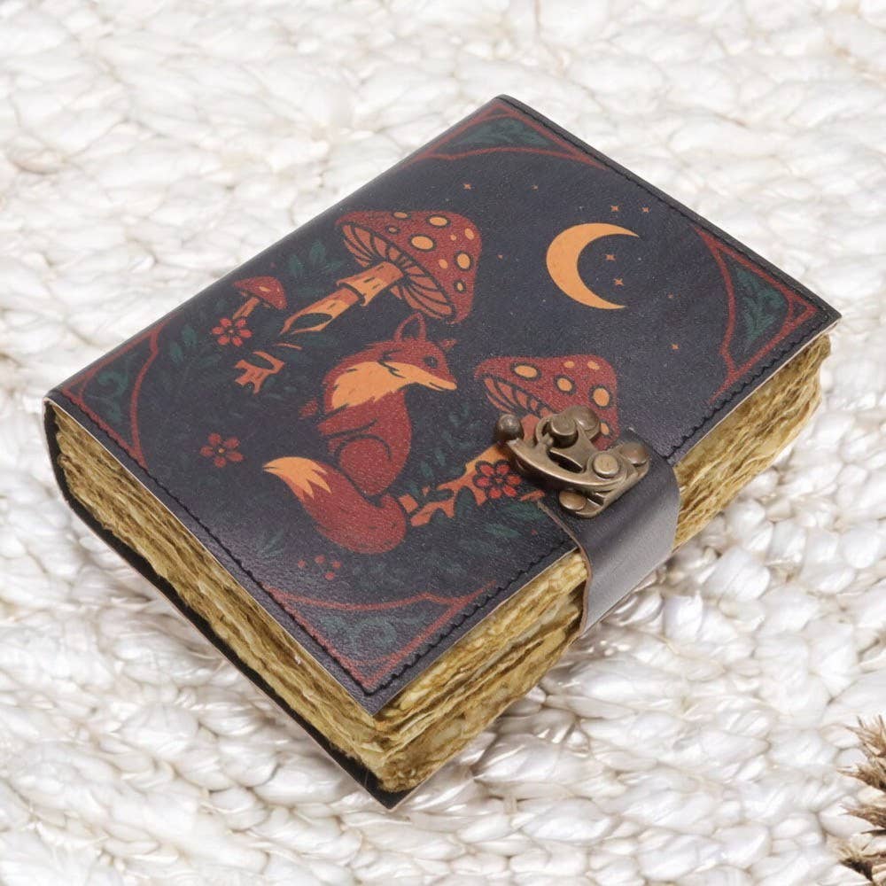 Fox Mushroom Leather Journal