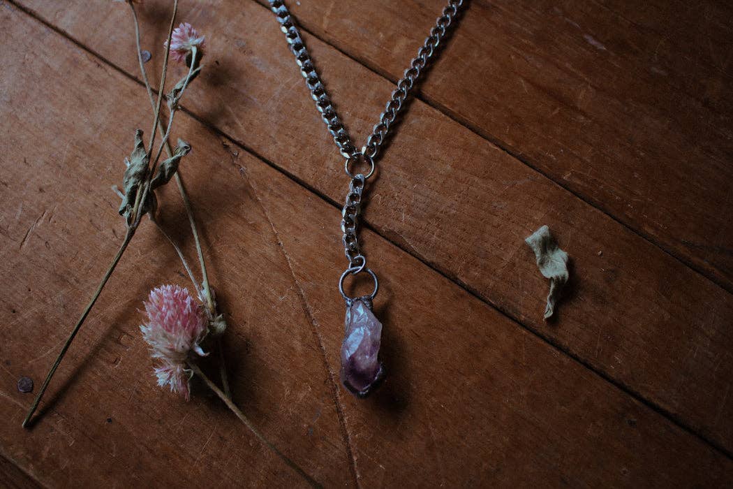 Amethyst Emperor Necklace - Y Necklace - Crystal Necklace