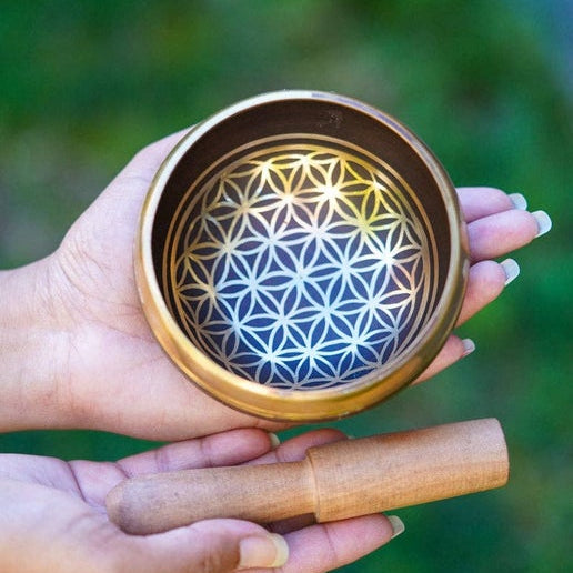 Seed of Life Hand-Hammered Singing Bowl