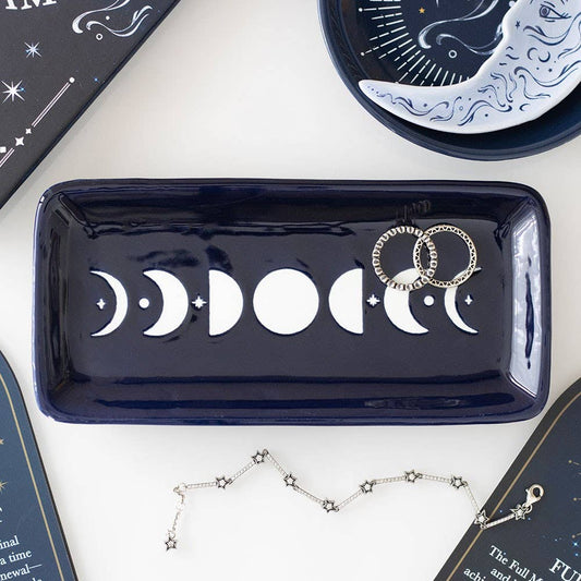 Moon Phase Ceramic Trinket Dish