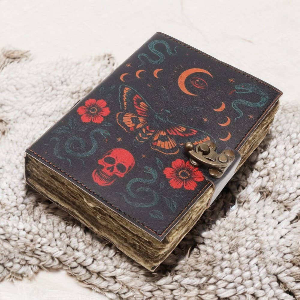 Luna Moth Leather Journal