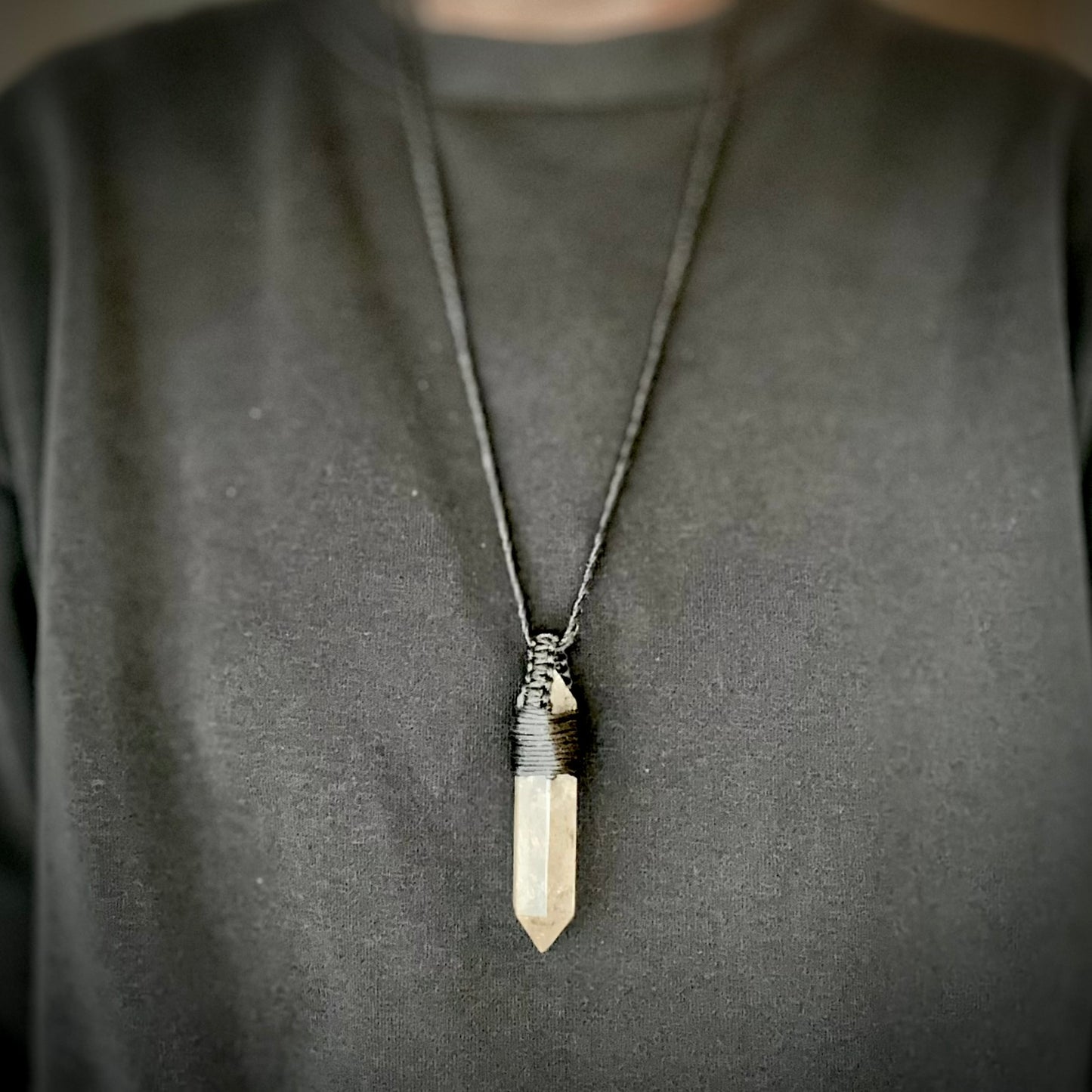 Rutilated Quartz Crystal Necklace – Threads of Intention