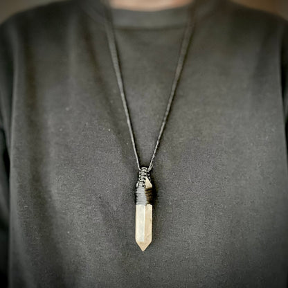 Rutilated Quartz Crystal Necklace – Threads of Intention