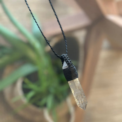 Rutilated Quartz Crystal Necklace – Threads of Intention