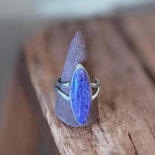 Charoite Sterling Silver Ring