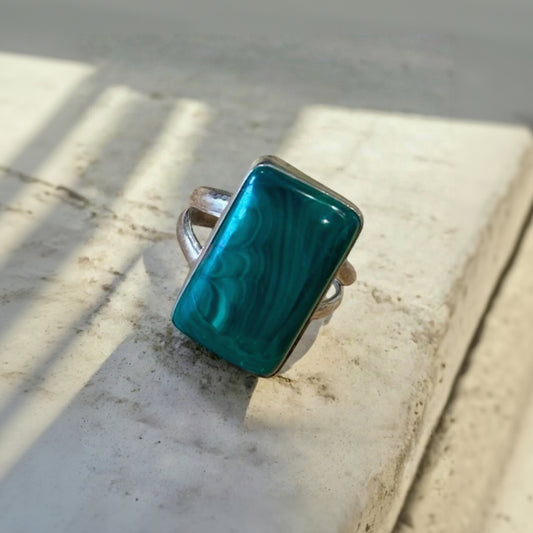 Malachite Sterling Silver Ring
