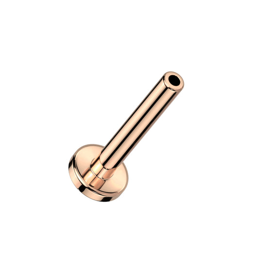 Essential Base – Titanium Threadless Flat Back Labret 16g Rose Gold