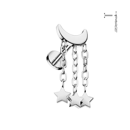 Lunar Dream – Titanium Flat Back Labret 16g 6mm