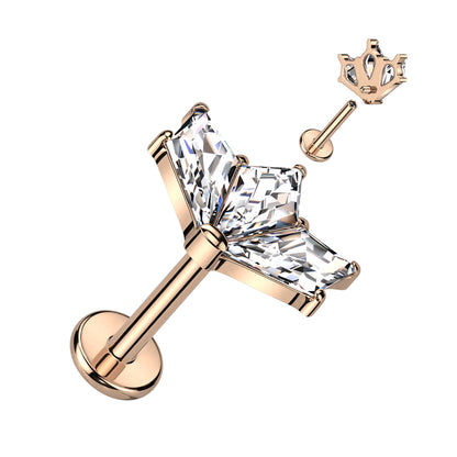 Trinity Fan Titanium Flat Back Labret