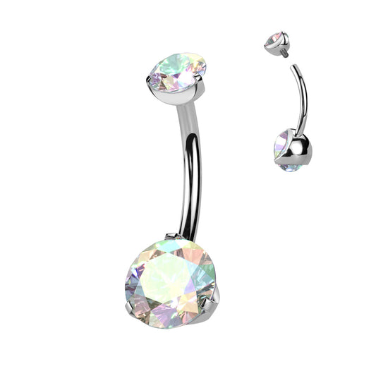 Aurora Curve – Titanium Navel Bar 14g 10mm