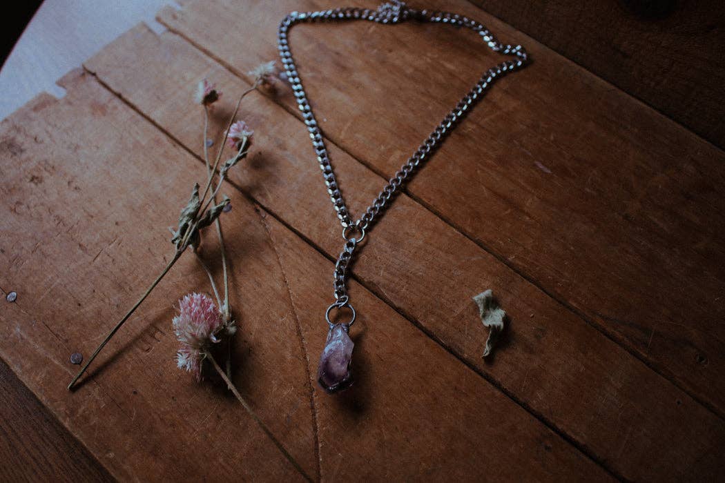 Amethyst Emperor Necklace - Y Necklace - Crystal Necklace